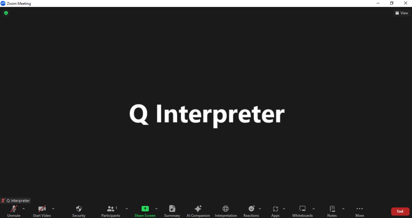 Zoom Q Remote Simultaneous Interpretation on Zoom